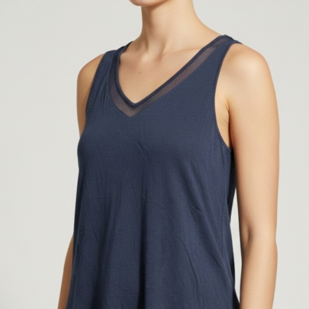 On Gossamer Navy Sleeveless Top